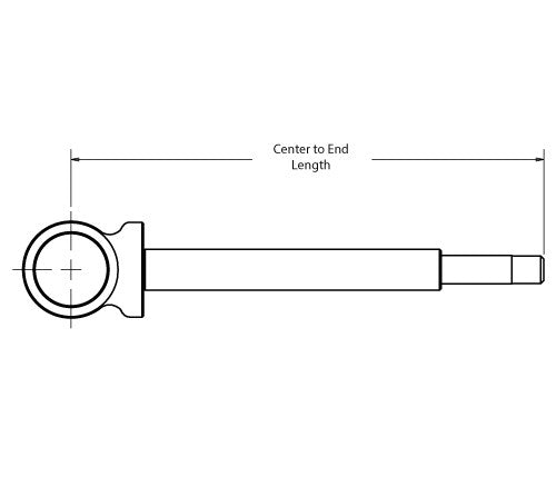 KYB/HPG - 12.5mm HC Shaft and Eyelet, Center