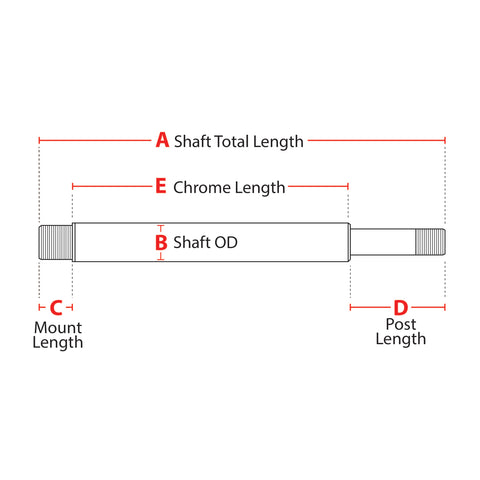 KYB / HPG - Shock Shaft, 16mm OD x 10.23